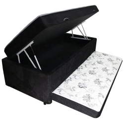Cama Box Baú Conjugada D33 Solteiro Com Cama Auxiliar 3 Em 1 Bicama Menor preço em Cama Box Baú Conjugada D33 Solteiro Com Cama Auxiliar 3 Em 1 Bicama