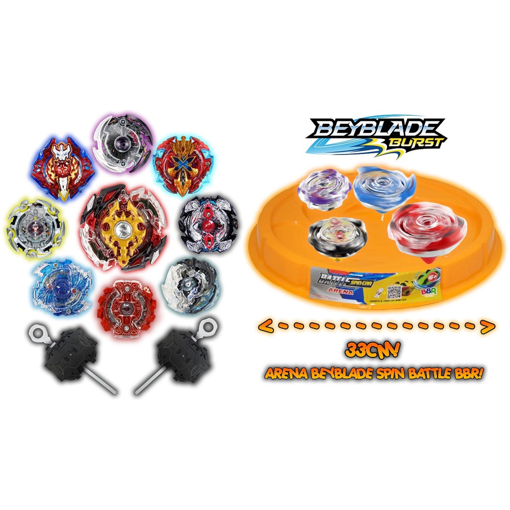 Arena Beyblade + 8 Beyblade Burst 2 Lançador Rantaro Daigo Ken Hoji no ...