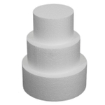 Bases Isopor Bolo Fake 25-20-15 - 10 Cm Altura 5 Kits