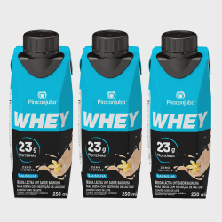Bebida Láctea Piracanjuba Whey Zero Lactose Baunilha 250ml Kit com três unidades Menor preço em Bebida Láctea Piracanjuba Whey Zero Lactose Baunilha 250ml Kit com três unidades