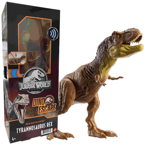 Boneco Dinossauro Com Som T-Rex 30cm Jurassic World Dino Escape Mattel