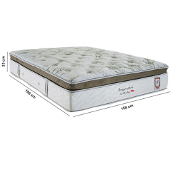 Colchão Queen Molas Ensacadas Imperatore Eco Bambu 158x198x34cm Branco Herval Menor preço em Colchão Queen Molas Ensacadas Imperatore Eco Bambu 158x198x34cm Branco Herval