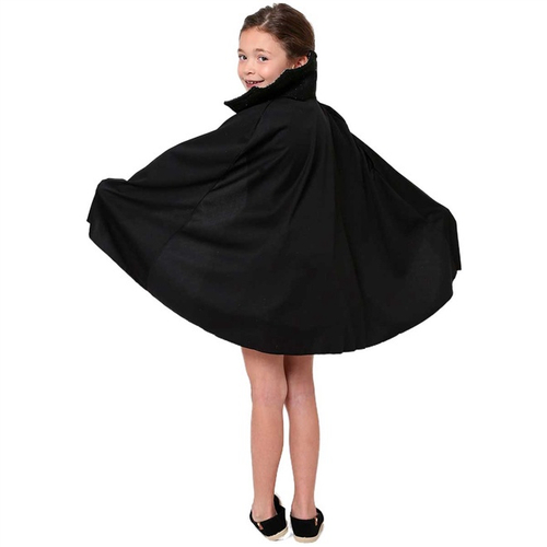 Fantasia Vampira Prata Vestido Infantil com Capa - Halloween - Fantasia Bh