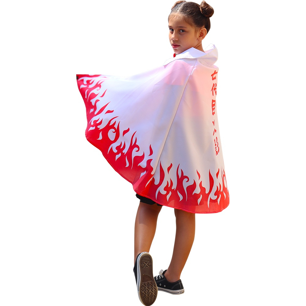 FANTASIA ROUPA NARUTO HOKAGE CAPA INFANTIL COSPLAY