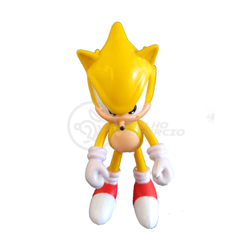 Bonecos Grandes 25cm - Super Sonic Amarelo Original C/ Caixa