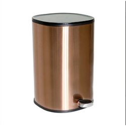 Lixeira Pia Banheiro Redonda c/Pedal Champagne Gold 5L é boa?