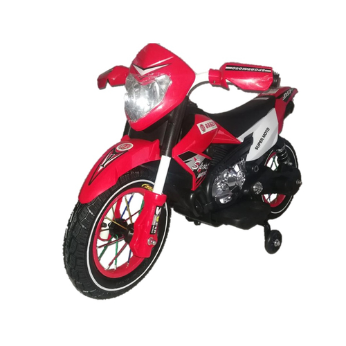 Moto Elétrica Infantil BZ R1 12V Vermelha com Rodinhas de Apoio, Música e  Luzes BARZI MOTORS