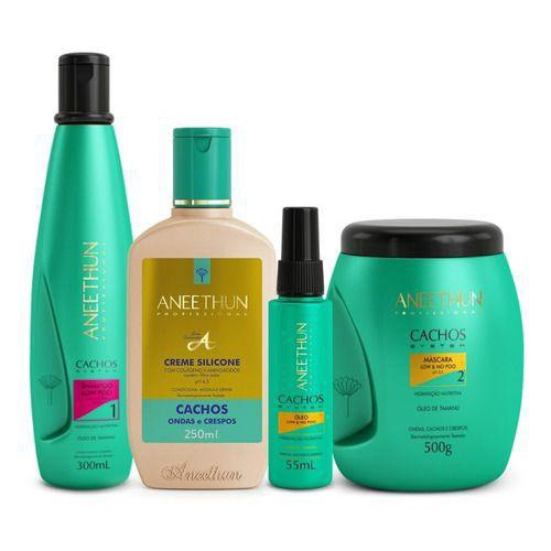 Aneethun Kit Cachos System Low & No Poo Hidratação ( 1 Shampoo 300ML ...