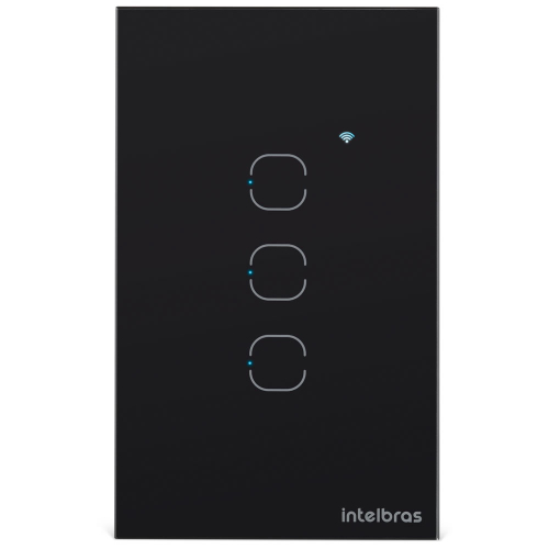 Interruptor smart wi fi touch 3 teclas ews 1003 preto intelbras em