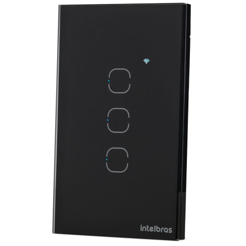 Interruptor smart wi fi touch 3 teclas ews 1003 preto intelbras em