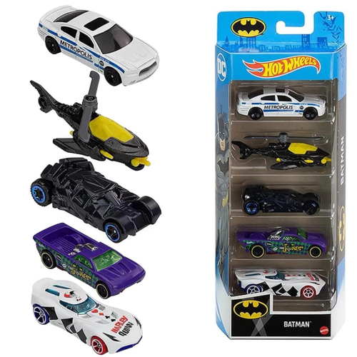 Pack Com 5 Carrinhos Hot Wheels Batman