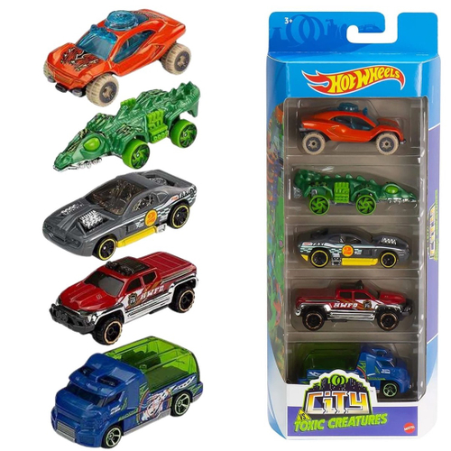 Carrinhos Hot Wheels c/ 5 Carros - Mattel - nivalmix