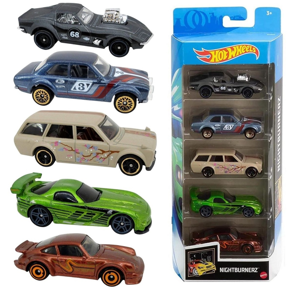 Carrinhos Hot Wheels c/ 5 Carros - Mattel - nivalmix