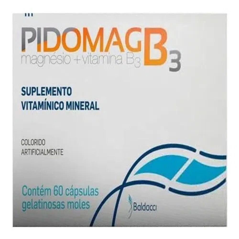 Suplemento Vitamínico Pidomag B3 60 Cápsulas Gelatinosas Moles | Submarino