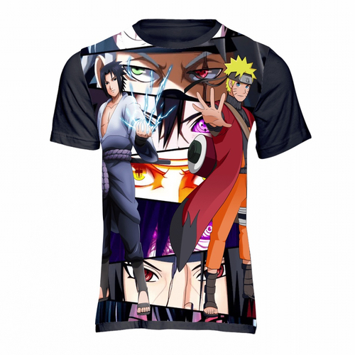 Camiseta Sasuke Uchiha Narut Mangá Desenho Anime Otaku 960 no Shoptime