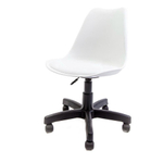 Cadeira Saarinen Pp Branca Emporio Tiffany Office Base Preta