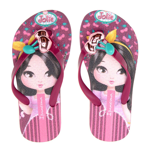 Chinelo Panda Luluca Amor Ipanema Dedo Preto Rosa Meninas