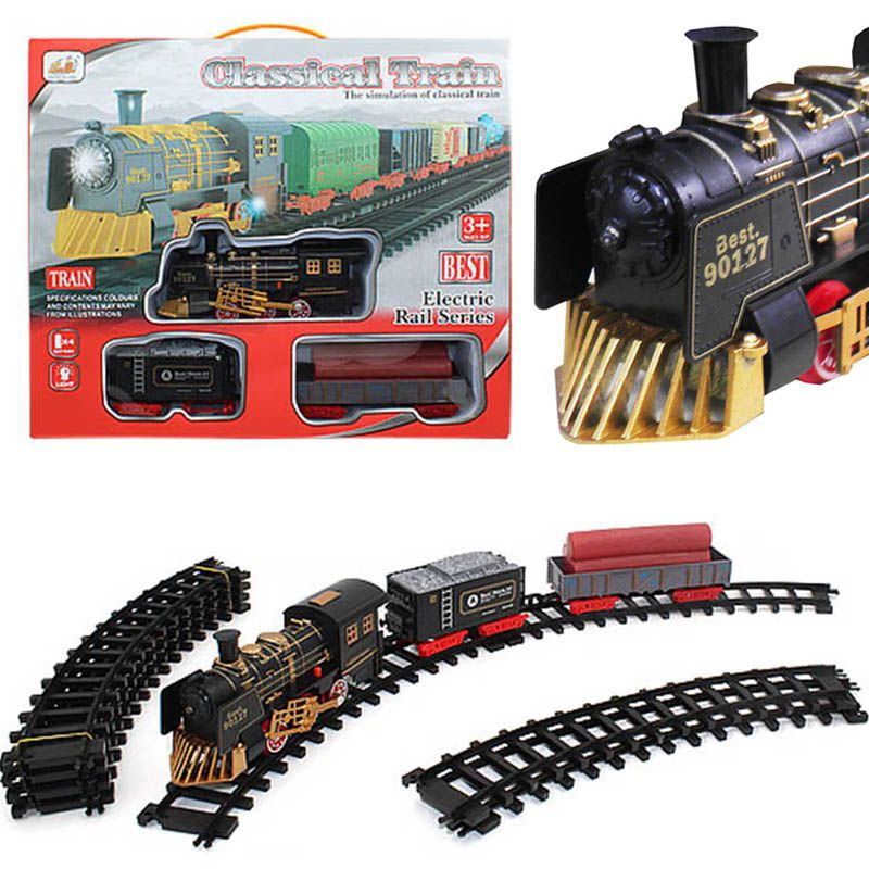 Trem Brinquedo Locomotiva Infantil 14 Peças Menino Inmetro Cor