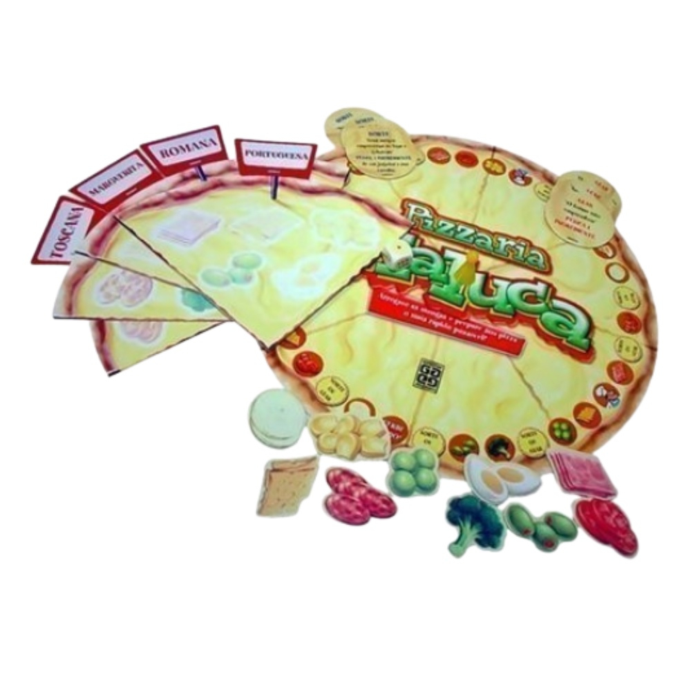 Jogo Pizzaria Maluca de Mesa Tabuleiro Infantil 01283 Interativo Didático  Monte Sua Pizza Família Criança GROW 