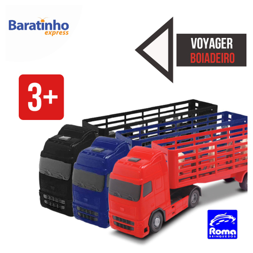 Caminhão Voyager Boi Boiadeiro Roma Brinquedos Azul em Promoção na  Americanas