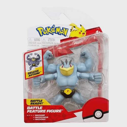 Boneco Pokémon Battle Feature Figure - Machamp 4,5 Jazwares em