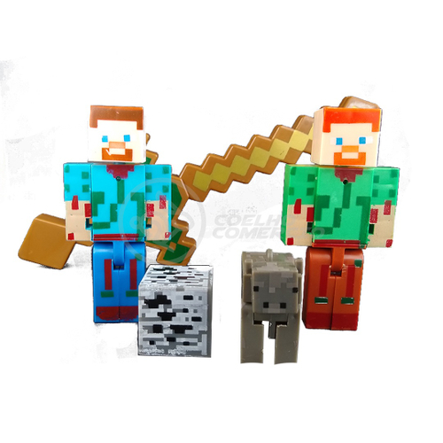 Kit Bonecos Minecraft C/ Dragão em Promoção na Americanas