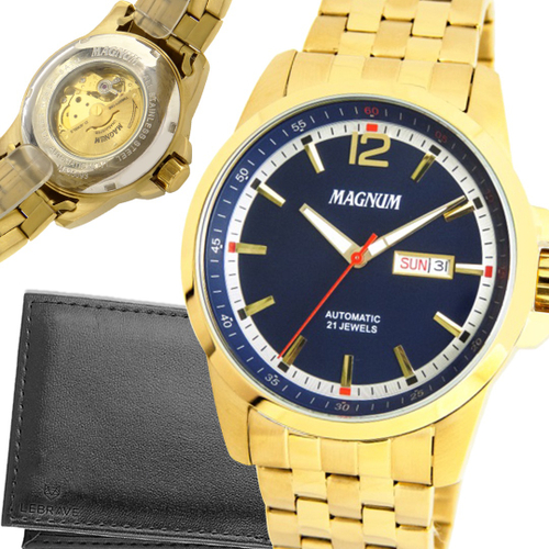 Relógio Magnum Masculino Automático Ma35093A Dourado