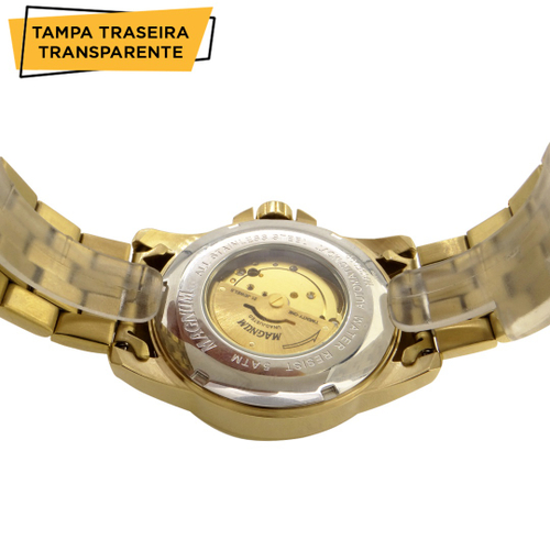 Relógio Magnum Masculino Ref: Ma35020a Casual Dourado - Relógio Masculino -  Magazine Luiza