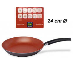 Frigideira Antiaderente 7 Camadas 24cm Terracota Fogão A Gás E Elétrico Multiflon Menor preço em Frigideira Antiaderente 7 Camadas 24cm Terracota Fogão A Gás E Elétrico Multiflon