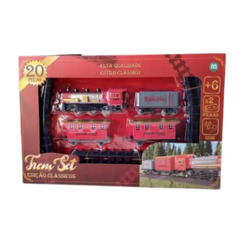 Brinquedo Trem Bala Trenzinho Infantil Locomotiva Ferrorama elétrico a  Pilha 11 Peças no Shoptime