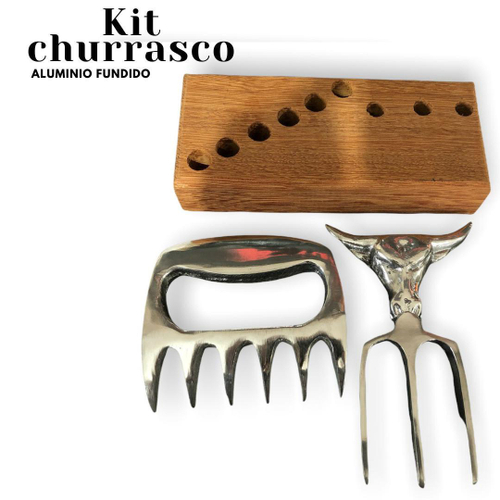 Garfo 45cm Trinchante Com Cabo Grande Para Churrasco