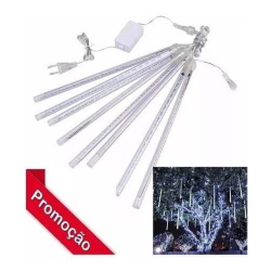 Cascata Natal Chuva Gelo 8 Tubos 192 Led 30cm Pisca Bivolt é boa?