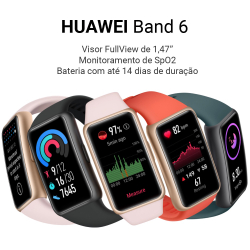 Huawei Band 6 SmartWatch Visor Amoled, Monitoramento de SpO2, Bateria longa duração é boa?