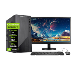 Computador Completo Fácil Intel Core i5 10400f (Décima Geração) 8GB DDR4 Geforce Nvidia 1GB ssd 240GB Monitor 19 hdmi Menor preço em Computador Completo Fácil Intel Core i5 10400f (Décima Geração) 8GB DDR4 Geforce Nvidia 1GB ssd 240GB Monitor 19 hdmi