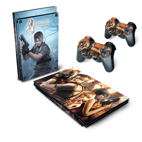 Capa Case e Skin Compatível Xbox One Fat Controle - Resident Evil