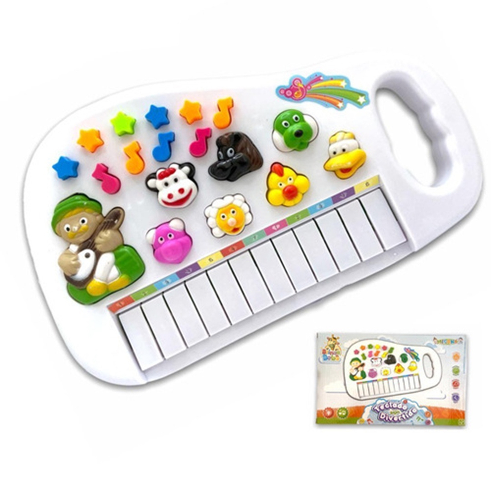 Piano Teclado Musical Infantil Fazendinha Imita Bichinhos