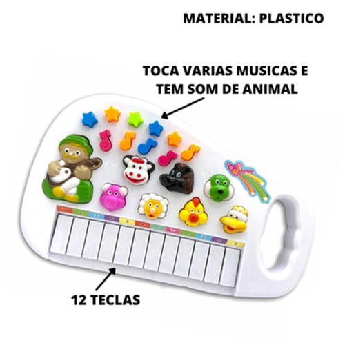 Teclado Piano Musical Infantil com Sons de Animais Trenzinho - Detalhes  Magazine - Quer presentear? O seu lugar é aqui!