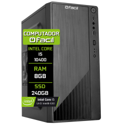 Menor preço em Computador Fácil Intel Core I5 10400 (10ª Geração) 8gb Ddr4 Ssd 240gb