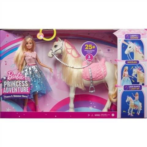 Barbie aventura da princesa com cavalo - mattel em Promoção na Americanas