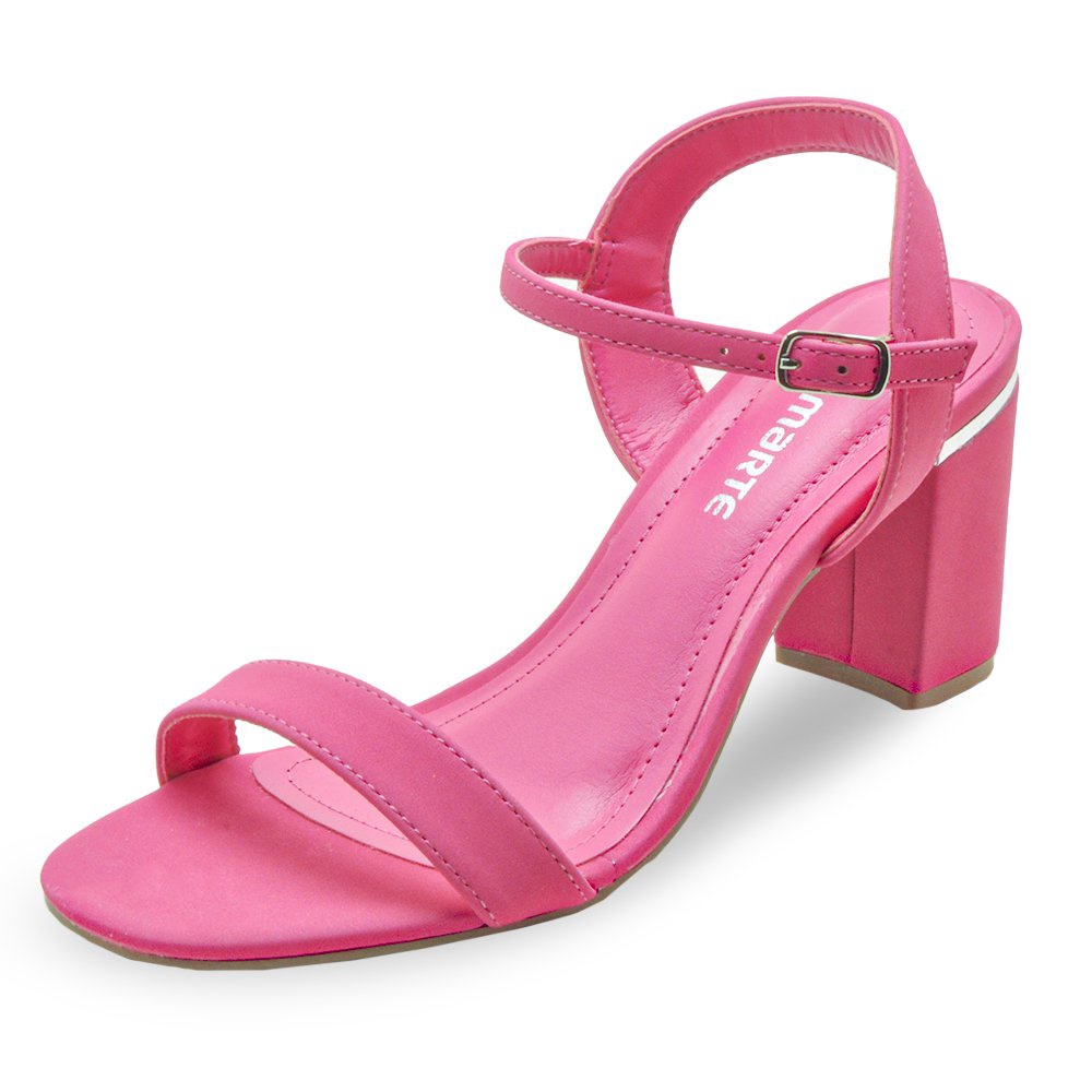 Sandalia salto sale grosso pink