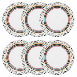 Conjunto de Pratos Rasos 06 Peças Luiza Oxford Menor preço em Conjunto de Pratos Rasos 06 Peças Luiza Oxford