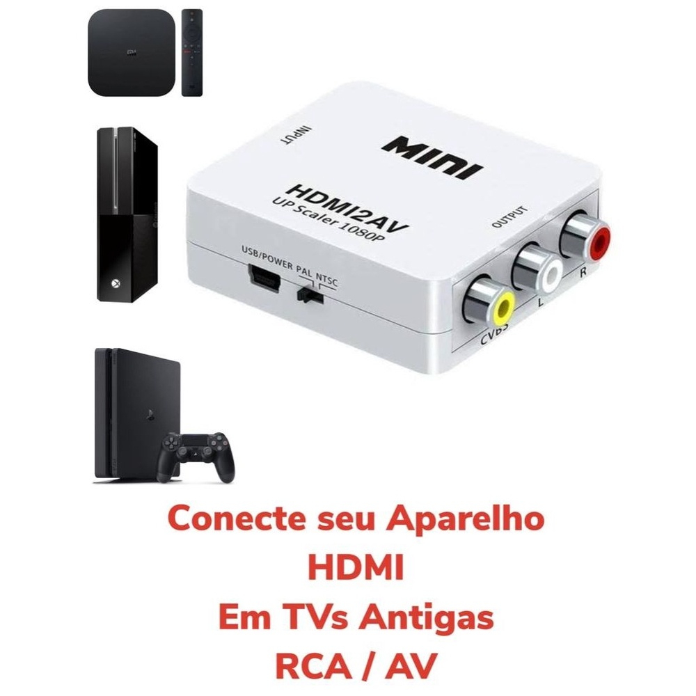 Mini Adaptador Conversor De Hdmi Para Video Composto Rca Av Em Promo O Ofertas Na Americanas