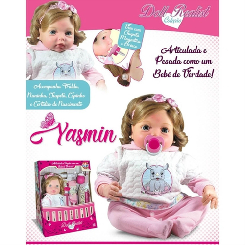 Boneca Realista Tipo Bebe Reborn Yasmin 1172 - Sid Nyl - Bonecas - Magazine  Luiza