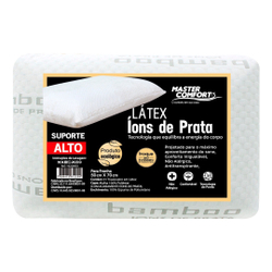 Travesseiro Látex Íons De Prata 13 Cm De Alt. Master Comfort Menor preço em Travesseiro Látex Íons De Prata 13 Cm De Alt. Master Comfort