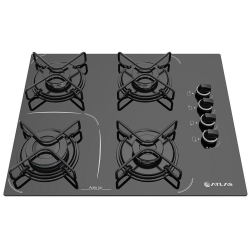 Cooktop a Gás Atlas Agile Up com Mesa de Vidro Bivolt - Preto Menor preço em Cooktop a Gás Atlas Agile Up com Mesa de Vidro Bivolt - Preto