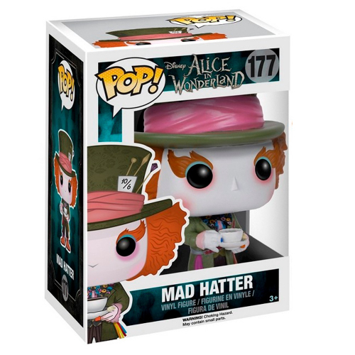 Kit Funko Chapeleiro Maluco 177 e Pelúcia Gato Listrado em