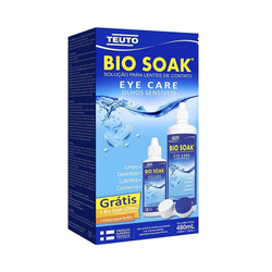 Kit bio soak solução lentes contato 360ML + 120ML + estojo teuto Menor preço em Kit bio soak solução lentes contato 360ML + 120ML + estojo teuto