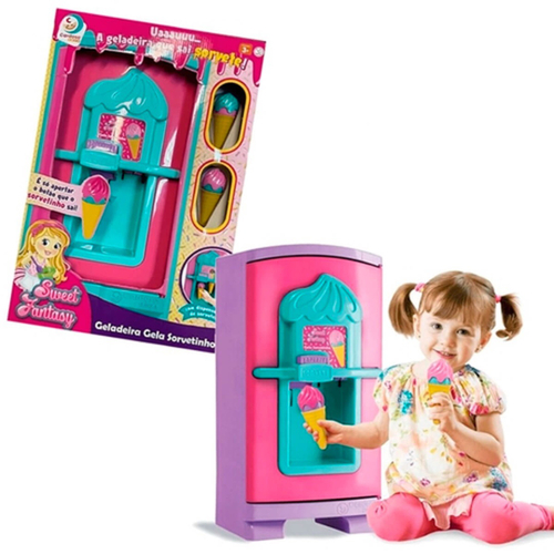 Brinquedo Infantil Geladeira Divertida Gela Sorvetinho Menina