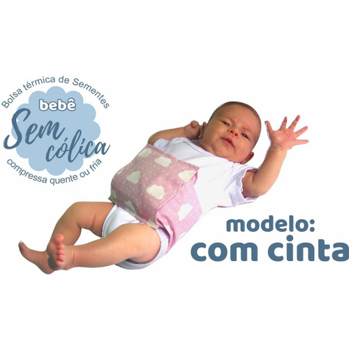 Almofada com Cinta Térmica de Ervas Naturais para Alívio das Cólicas e Gases Coroa Rosa - Bebê sem Cólica - Imagem 4