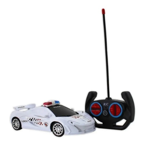 Carrinho Controle Remoto Grande Super Carro Policia Sport